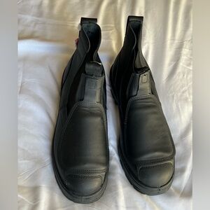 ROYER Black Leather Men's WORKING Shoes